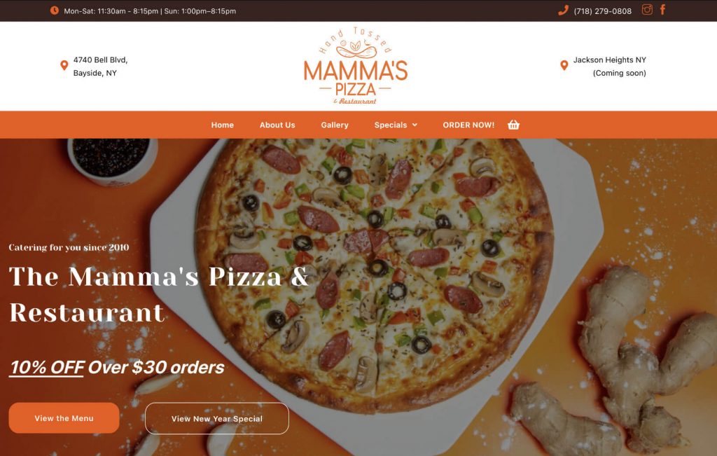 Mammas Pizza - Online order
